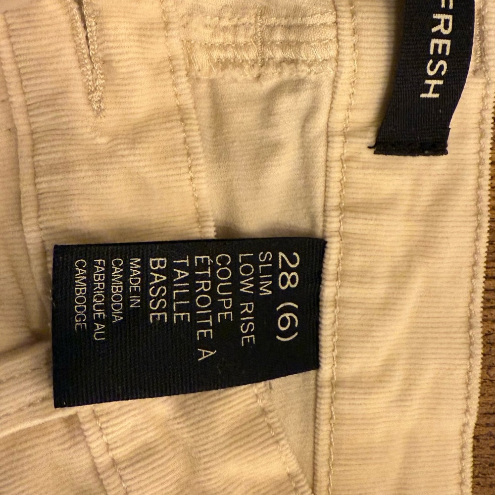 Joe Fresh Women’s Corduroy Pants - Cream